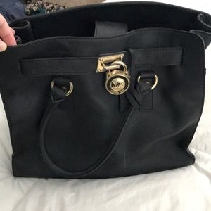Michael Kors black large messenger bag